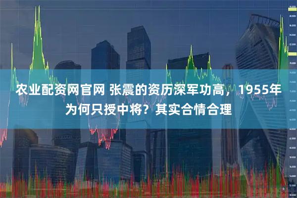 农业配资网官网 张震的资历深军功高，1955年为何只授中将？其实合情合理